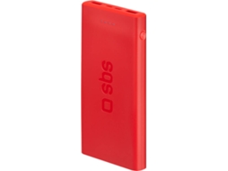 Powerbank SBS Fast Charge (10000 mAh - 2 USB - Vermelho)