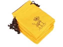 Conjunto De 10 Sacos De Arrumação Grossos Com Cordão Para Cosméticos E Joias - Ideal Para Viagem (laranja)