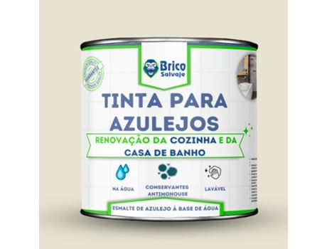 Tinta para azulejos MADREPÉROLA SATINADO 4 L BRICOSALVAJE, Conservante anti-mofo, fácil aplicação