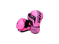 Luvas De Boxe De Couro Para Crianças, Adolescentes E Mulheres Rosa 12oz Brilvibera