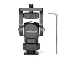 Adaptador De Zapata Caliente Y Fría Para Monitor, Luz Led, Montaje Ajustable Con Tornillo 1/4''
