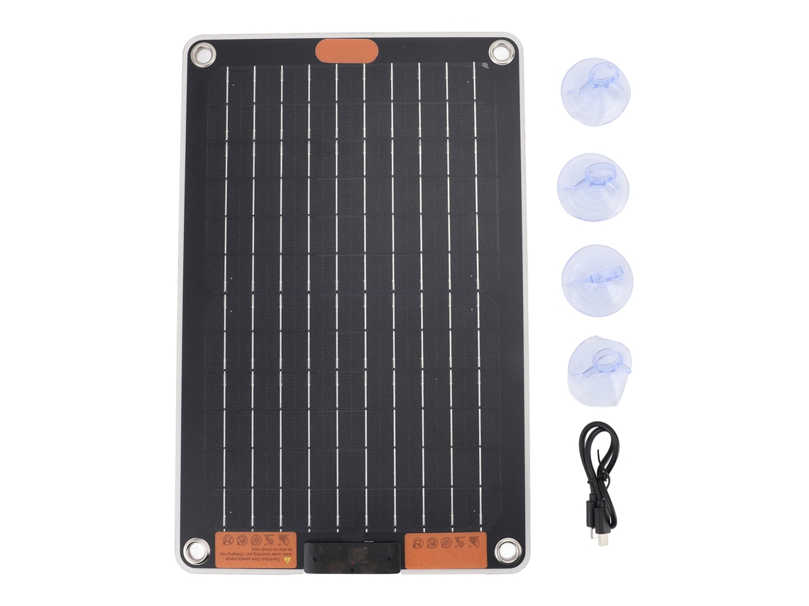Aetheria painel Solar Portátil 15w 5v 2.5a Carregador Bateria Silício Monocristalino Impermeável Ultra Fino para Exterior