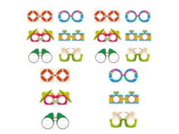 Favors para Festa Luau 18 Pcs Óculos de Papel para Festa de Verão Decorações Tropicais NEVEANCE