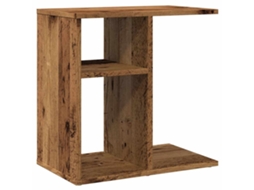 Mesa de Apoio MAISON EXCLUSIVE em Madeira Velha Trabalhada (50x30x50 cm)
