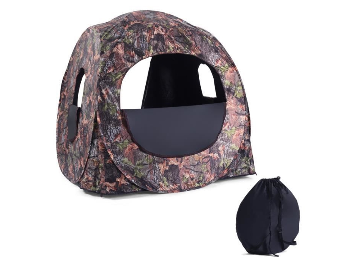 Tenda de Caça Dobrável Costway Amber para 3 Pessoas, Janela em Tela, Bolsa de Transporte AQUAFORGE