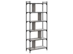 Bookcase, Bookcases Vidaxl Cinzeto Madeira Processada (n/a)