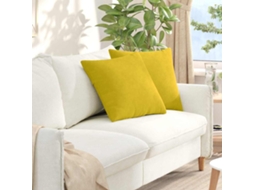 Vidaxl Travesseiros De Sofá 2 Pcs Amarelo 50 X 50 Cm