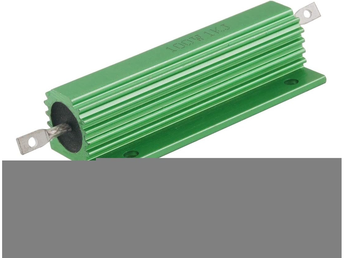 Resistor de Fio de 100 Watts, 1k Ohm, 5%, Montado em Chassi, com Caixa de Alumínio CHABERLU