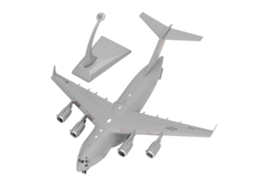 Primerox modelo de Avião em Liga 1:200 Detalhado com Suporte Decoração Casa Cinza Escuro