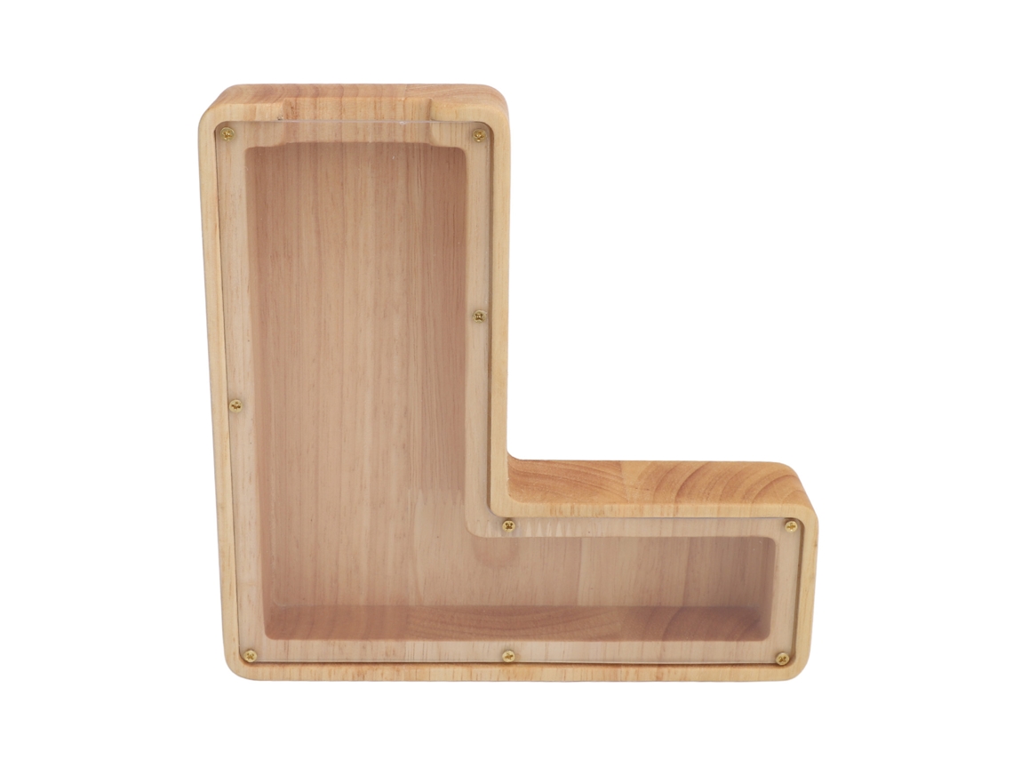 Caixa de Dinheiro Madeira Decorativa L 18x18x3cm com Armazenamento