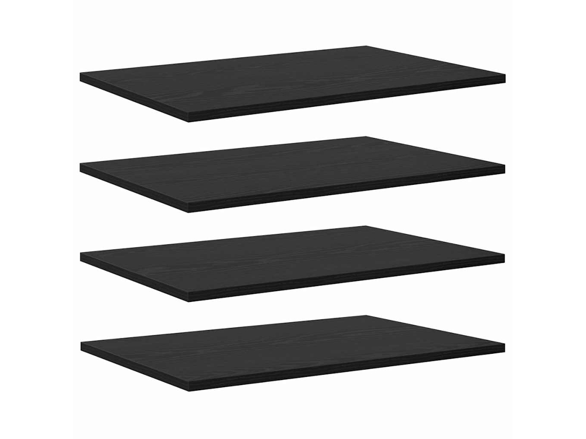 Prateleira Prateleira, conjunto de 4 peças, preta, 60 x 40 x 1,5 cm, exclusiva da Maison.