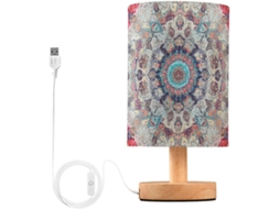 Kll Abajures Para Quarto, Luz Noturna Elegante, Estilo Boêmio, Estampa Boho, Luzes de Leitura Para Biblioteca