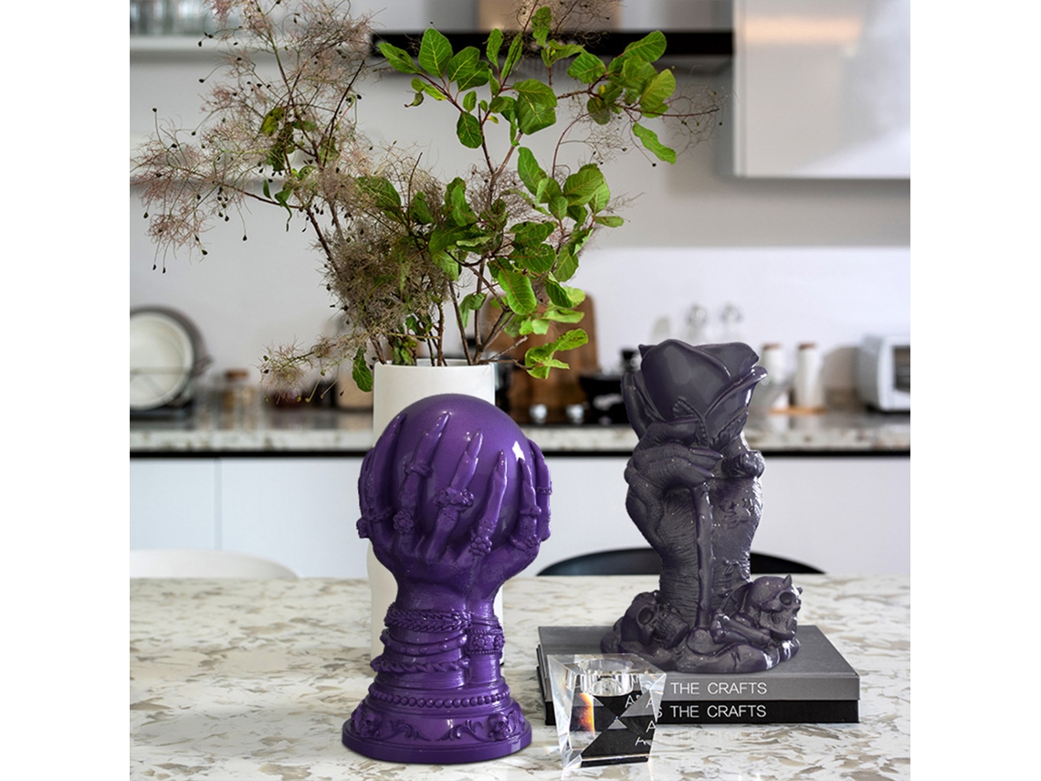 Molde De Vela (forma De Mão De Rosa, Material De Silicone) Eoocoo