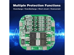 Placa de proteção de bateria Life LFP 18650 4S 12V 20A BMS PCB de precisão