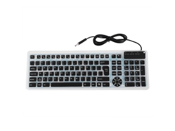 Teclado fofo com fio USB portátil, à prova d'água, silencioso, 107 teclas LAXISCREED
