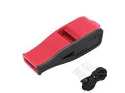 Pito profesional de árbitro ABS, rojo y negro S/MARCA
