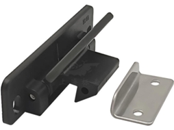 Fecho De Porta Para Rv Em Abs E Nylon, Branco E Preto, 67mm Preto