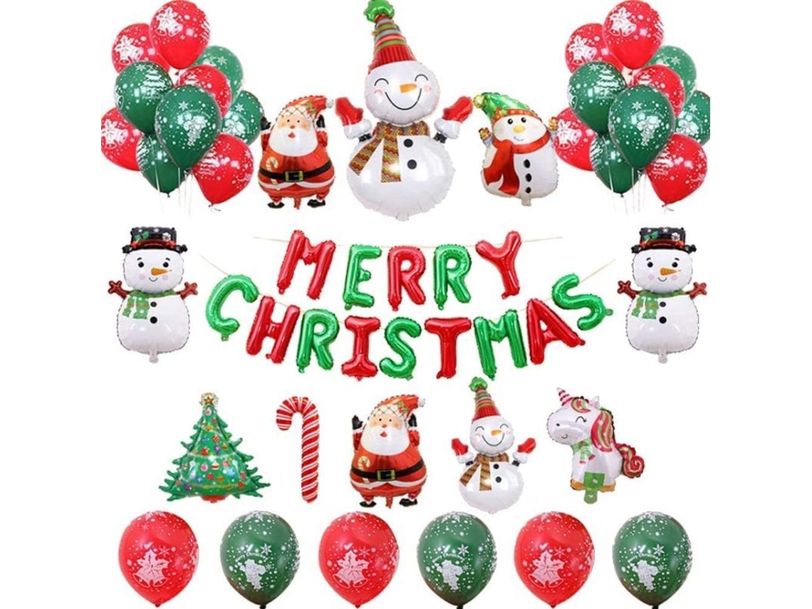 KIT de decoração de Natal Nova Line com 37 peças, banner Feliz Natal