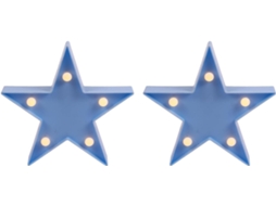 Conjunto De 2 Luminárias Noturnas Led Em Formato Estrela Amarela Da