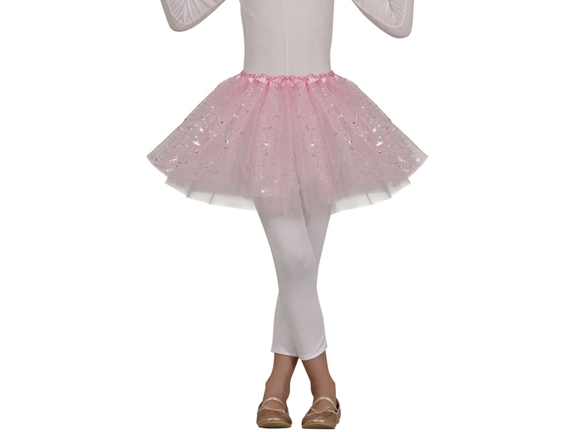 Tutu rosa com estrelas de 30 cm para criança