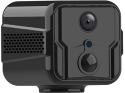 Mini câmera espiã oculta com WiFi, HD 1080p, ideal para casa ou carro (preta)