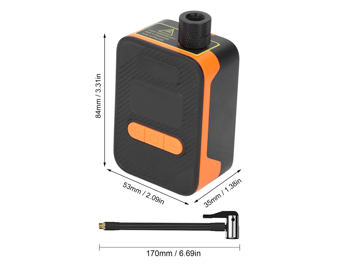Laxiscreed Inflador Portátil Para Pneus De Bicicleta Com Medidor Digital E Paragem Automática