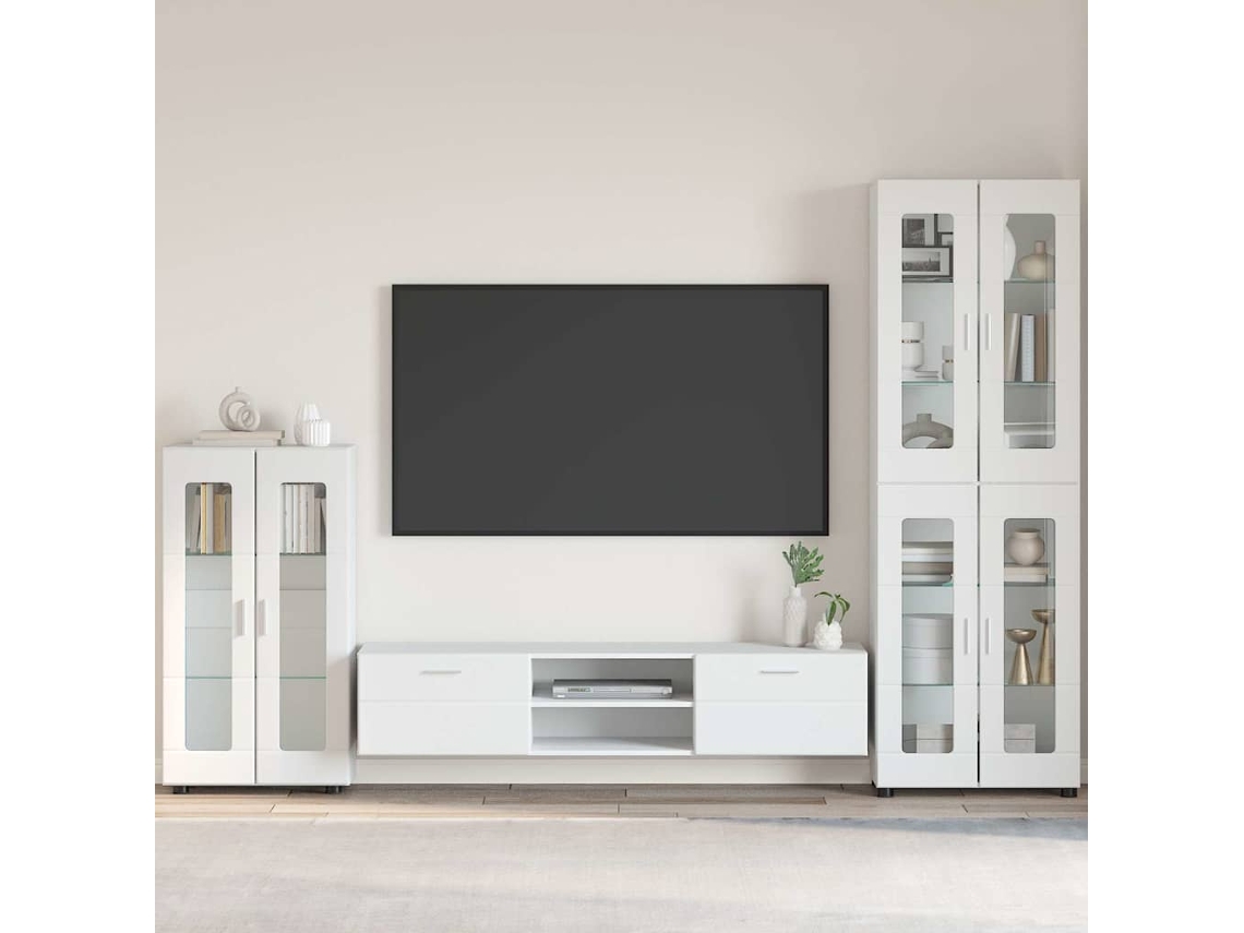 Vidaxl Buffet Florin 55,5 X 29 X 100 Cm Branco Derivados De Madeira