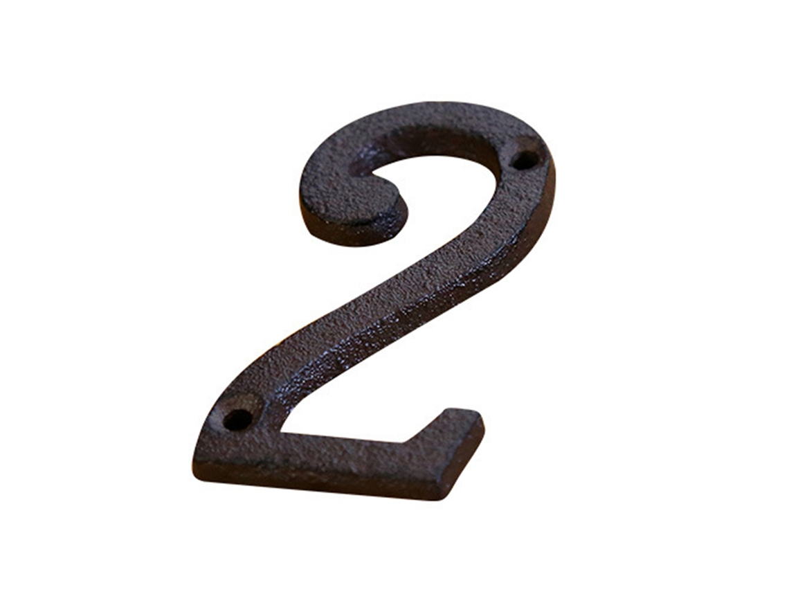 Placas de ferro fundido com números de residências para Faça-você-mesmo, adequadas para combinações de números e letras como identificadores de endereço.