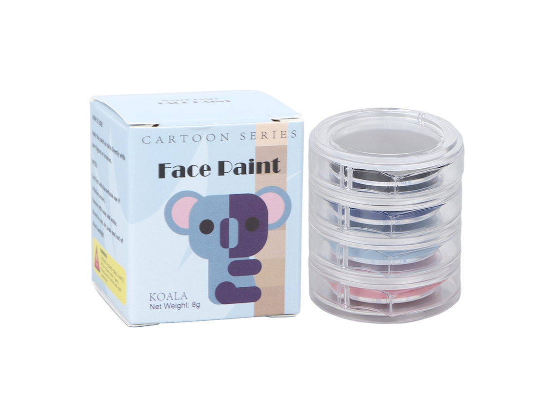 Paleta De Pintura Facial Corporal Hipoalergênica 4 Cores