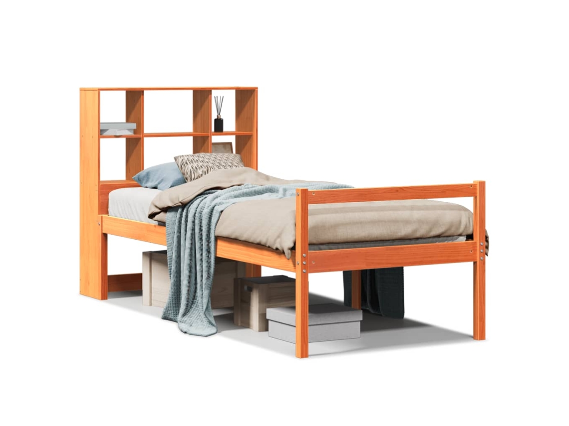 Cama com Estante Sem Colchão 75x190 Cm Madeira Maciça MAISON EXCLUSIVE