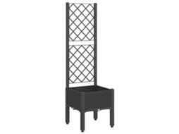 Vaso VIDAXL Preto Polipropileno 40X40X142 Cm