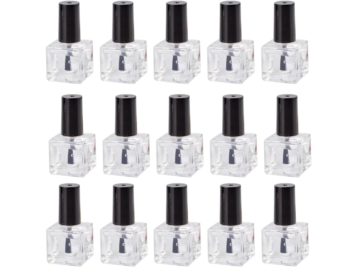 Ciieeo Pacote Com 20 Frascos Vazios De 8ml Para Gel De Unha Com Pincel, Em Vidro E Plástico, Recarregáveis