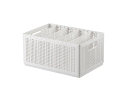 Organizador de Calças Dobrável para Armário com Divisórias Ajustáveis Branco Puro 5 Grelhas 4 Baffles