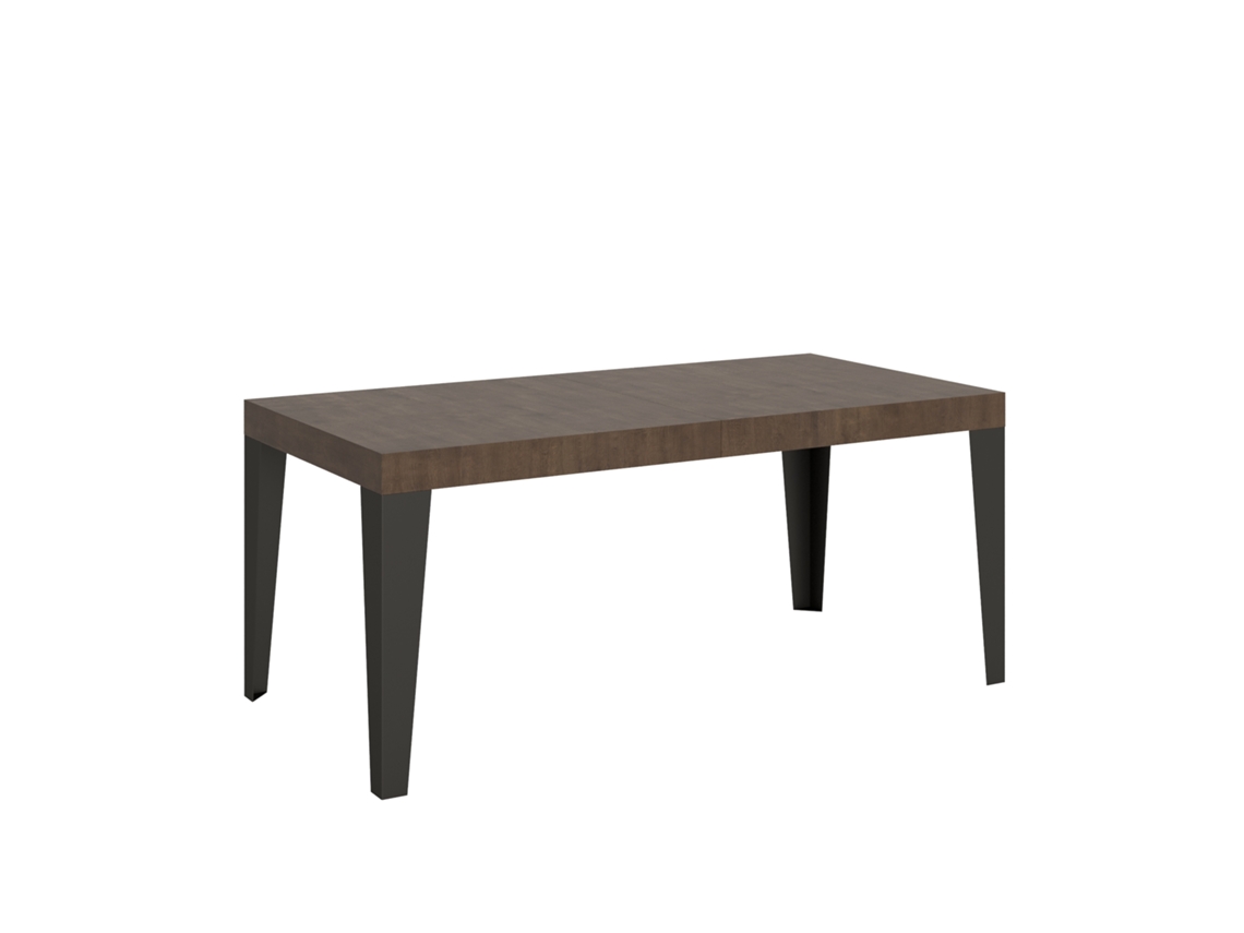 Mesa Extensível 200/460x90 Cm Nogueira Flamejada Pés Antracite Itamoby