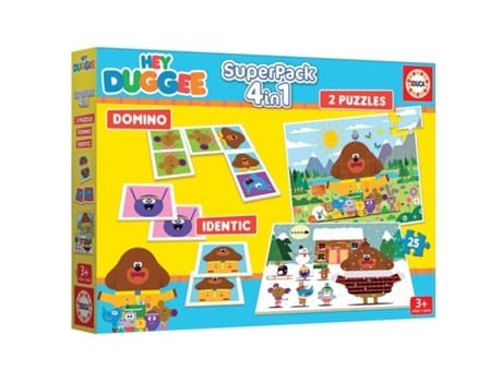 Jogo EDUCA Superpack 4 Em 1 Hey Duggee 19395 (Idade Mínima: 3 anos)