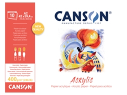 Bloco de Papel de Desenho CANSON Acrílico 380 X 460 Mm 400 G/M²