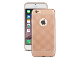 Capa iPhone 6, 6s, 7, 8 MOSHI iGlaze Tartan Dourado