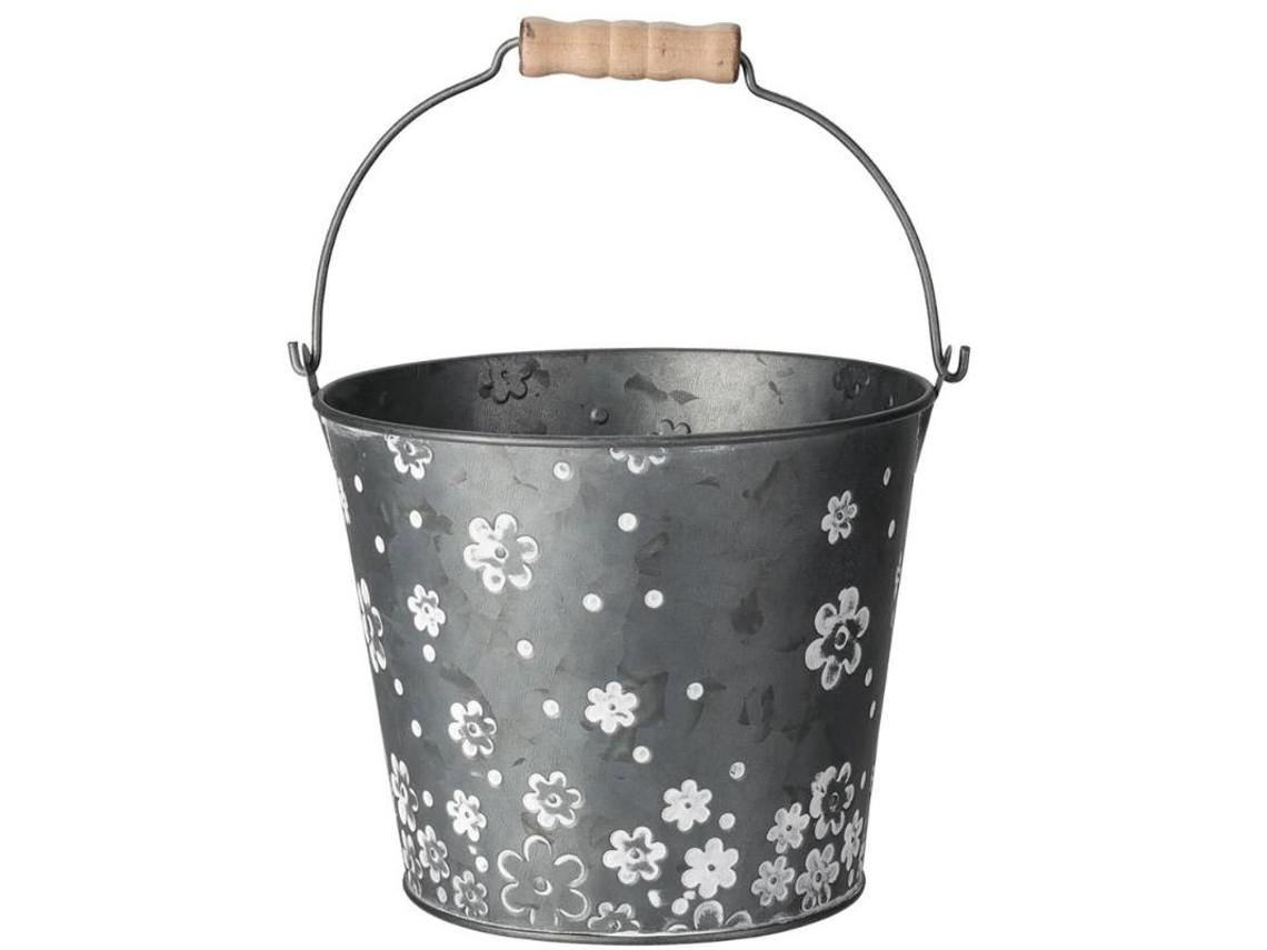 Cubo Zinc Deco Asa 18x16 Cm IPAE-PROGARDEN