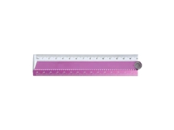 Multifuncional Dobrável Régua 15cm, Dobrada Até 30cm, Resina, Ergonômico, Alumínio, Reta, Ideal para Costura