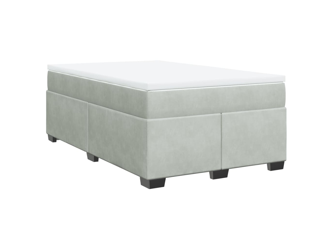 Box Spring Bed, Box Spring Beds Vidaxl Cinzeto Veludo (120 X 200 Cm)