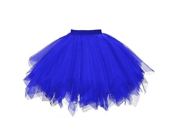Rebaja Falda Mujer De Calidad Alta Plisada De Gas Transparente Corta Baile Tutú Adulto kf Talla Única Azul
