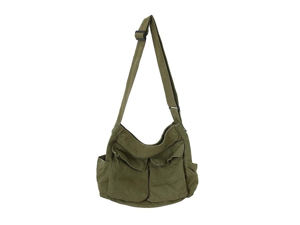 Bolsa Messenger VISTA, canvas, grande, com múltiplos bolsos, mulher e homem