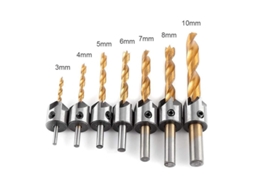 2026 cortador de Chanfro Broca Cônica 5 Lâminas Ferramenta de Chanframento para Madeira 7pcs 3 10mm