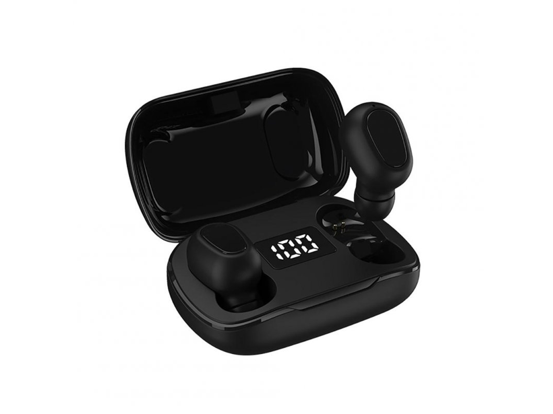 Auriculares Bluetooth True Wireless L21Pro Compatíve de Ouvido Ampla Compatibilidade Emparelhamento Automático Rápido Preto