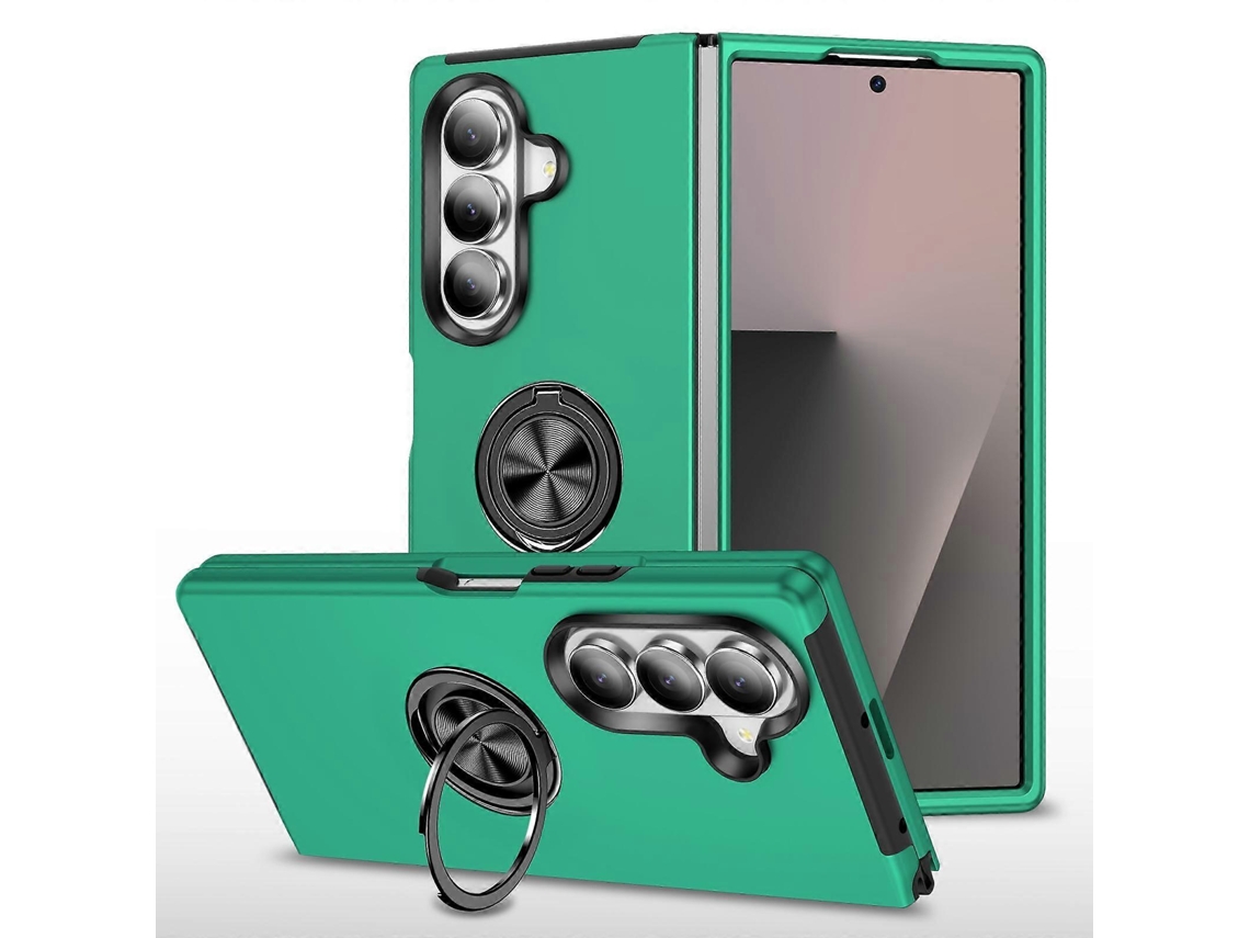 Capa Magnética Para Celular Em Pc + Tpu Com Suporte De Anel Invisível Para Samsung Galaxy Z Fold7 5g
