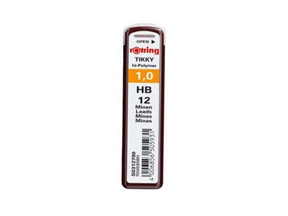 Minas Rotring Grafite 1 Mm Hb Estojo de 12 Minas