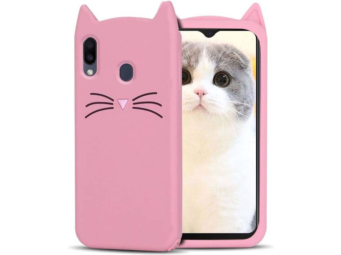 Capa Samsung Galaxy M20 HONGWE. Gato Rosa
