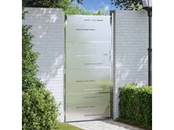 Vidaxl Portão De Jardim Prateado 85 X 196 Cm Aço Inoxidável