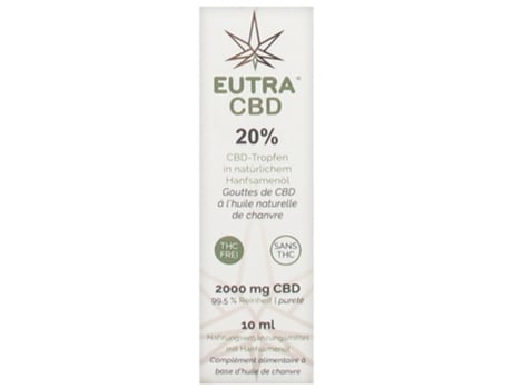 Eutra Cbd 20% Gotas de Óleo de Cânhamo Natural 10 Ml EUTRA