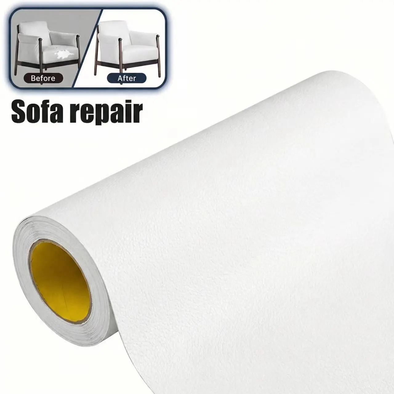 (branco, 30x150cm) Adesivo De Reparação Em Pele Pu, De Alta Aderência, Impermeável E Durável, Para Restauro Diy